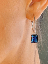 Cubic Zirconia Blue Gem jewelry set 925 Silver
