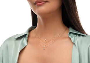 CUBIC ZIRCONIA - Oval Cut Solitaire Pendant Necklace 925 Silver
