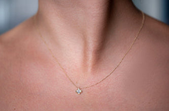 Dainty Four Leaf Clover Necklace 925 Silver
