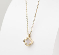 Dainty Four Leaf Clover Necklace 925 Silver