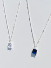 Cubic Zirconia Blue Gem jewelry set 925 Silver