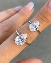 MOISSANITE | Pear Engagement ring 925 Silver