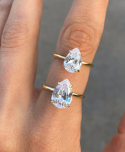 MOISSANITE | Pear Engagement ring 925 Silver
