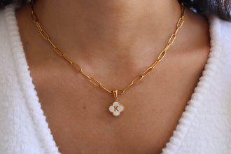 Gold Filled Initial Necklace 925 Silver