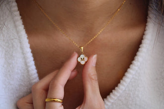 Gold Filled Initial Necklace 925 Silver