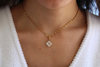 Gold Filled Initial Necklace 925 Silver
