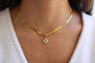Gold Filled Initial Necklace 925 Silver