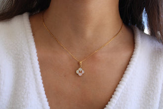 Gold Filled Initial Necklace 925 Silver