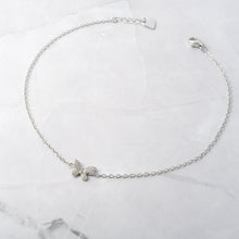 Delicate Butterfly Anklet 925 Silver