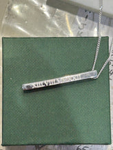 Rectangle Name Bar Necklace 925 Silver