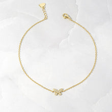 Delicate Butterfly Anklet 925 Silver