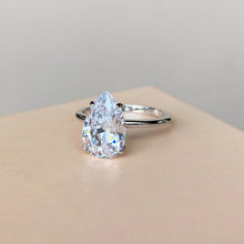 MOISSANITE | Pear Engagement ring 925 Silver