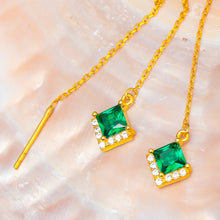 Emerald Square Jewelry Set 925 Silver