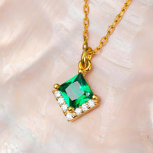 Emerald Square Jewelry Set 925 Silver