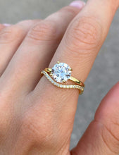 MOISSANITE | Round engagement ring 925 Silver