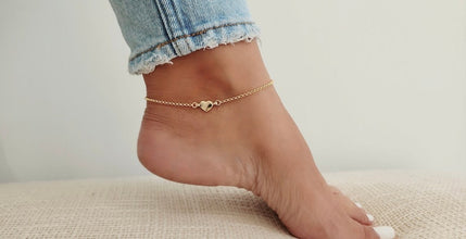 Heart Anklet Bracelet 925 Silver