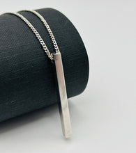 Rectangle Name Bar Necklace 925 Silver