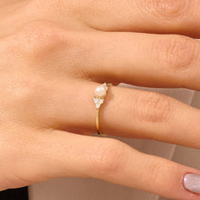 Cubic Zirconia| Pearl Solitaire Ring 925 Silver