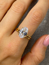 MOISSANITE | Oval engagement ring 925 Silver