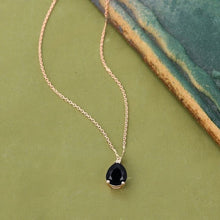Teardrop Black onyx necklace
