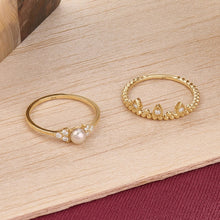 Cubic Zirconia| Pearl Solitaire Ring 925 Silver