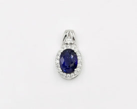 Blue Sapphire Jewelry Set 925 Silver