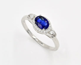 Blue Sapphire Jewelry Set 925 Silver