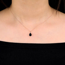 Teardrop Black onyx necklace