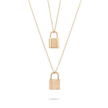 Gold Padlock Pendant 925 Silver