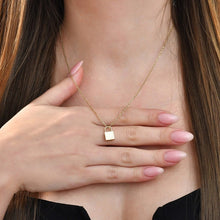 Gold Padlock Pendant 925 Silver
