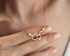Serotonin Molecule Necklace