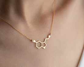 Serotonin Molecule Necklace