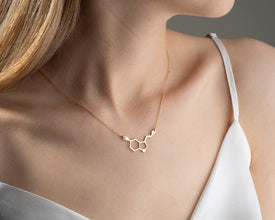 Serotonin Molecule Necklace