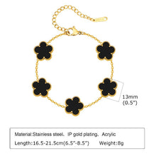 Adjustable Lucky Clover Charm Necklace 925 Silver