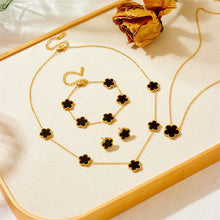 Adjustable Lucky Clover Charm Necklace 925 Silver
