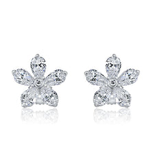 Floral Studs Earrings 925 Silver