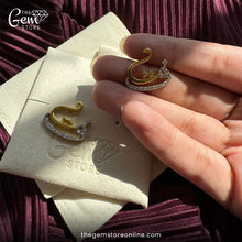 Diamond-Encrusted Letter Studs 925 Silver