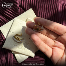 Diamond-Encrusted Letter Studs 925 Silver